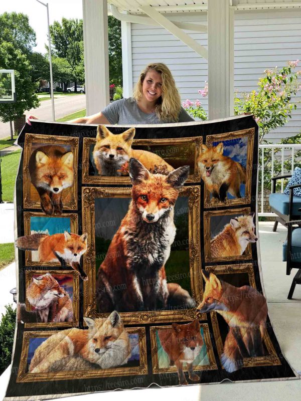 3d Fox Quilt Blanket 05