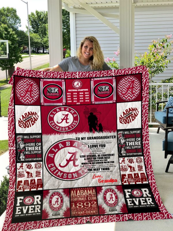 Alabama Crimson Tide – To My Granddaughter – Love Grandpa Quilt