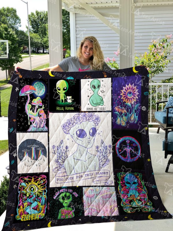 Alien Quilt Blanket 01469