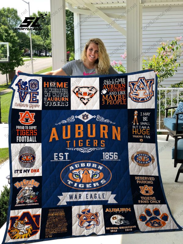 Auburn Tigers Quilt Blanket 01