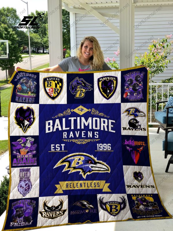 Baltimore Ravens Quilt Blanket 01