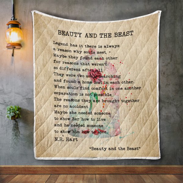 Beauty And The Beast Album Covers Quilt Blanket