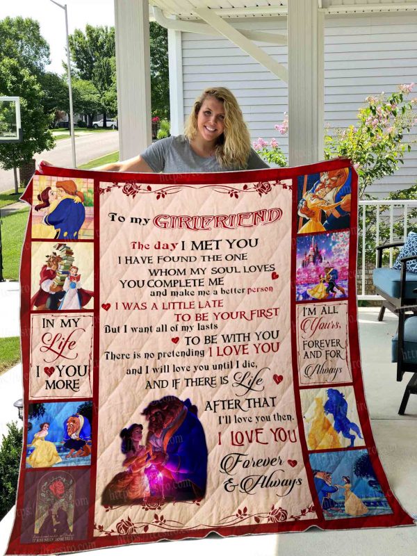 Beauty And The Beast- Girlfriend Quilt Blanket 02