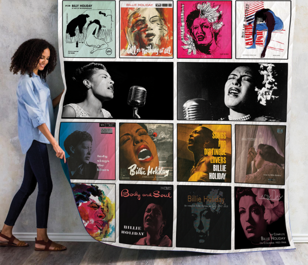 Billie Holiday Albums Quilt Blanket 01