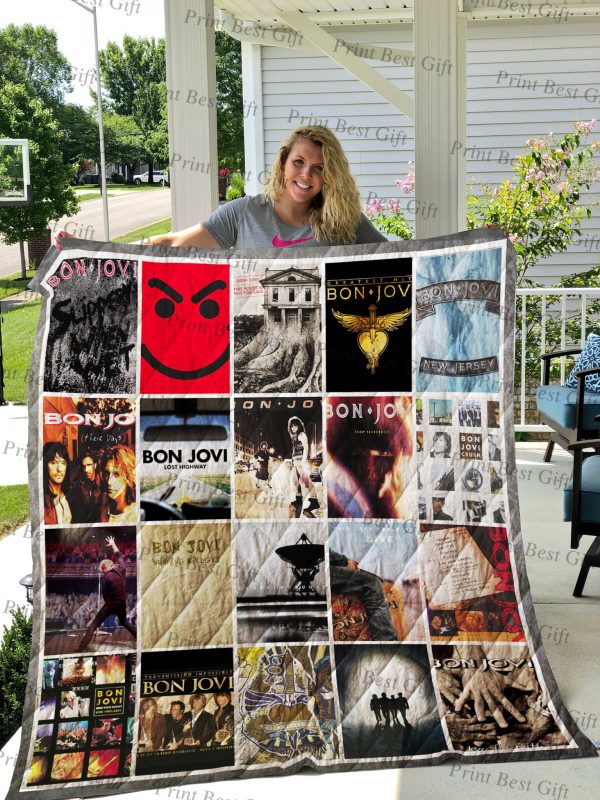 Bon Jovi Albums Cover Poster Quilt Ver 4
