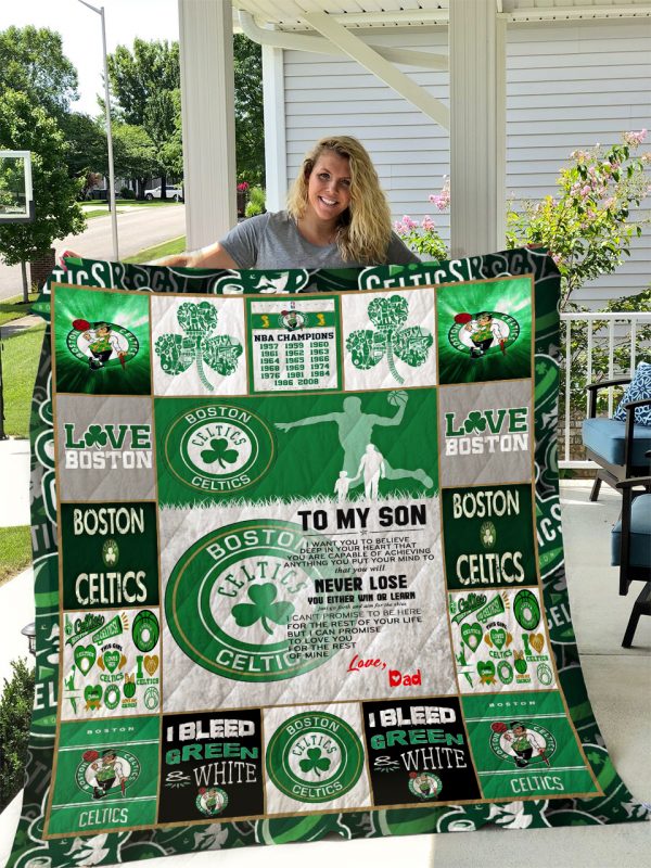 Boston Celtics – To My Son – Love Dad Quilt