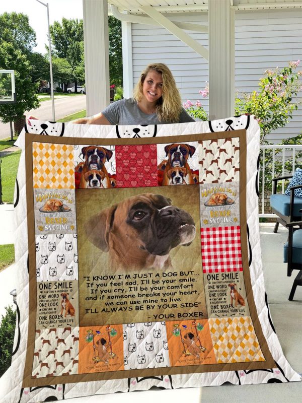 Boxer Dog Quilt Blanket I1d2