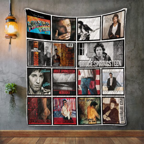 Bruce Springsteen Album Covers Quilt Blanket