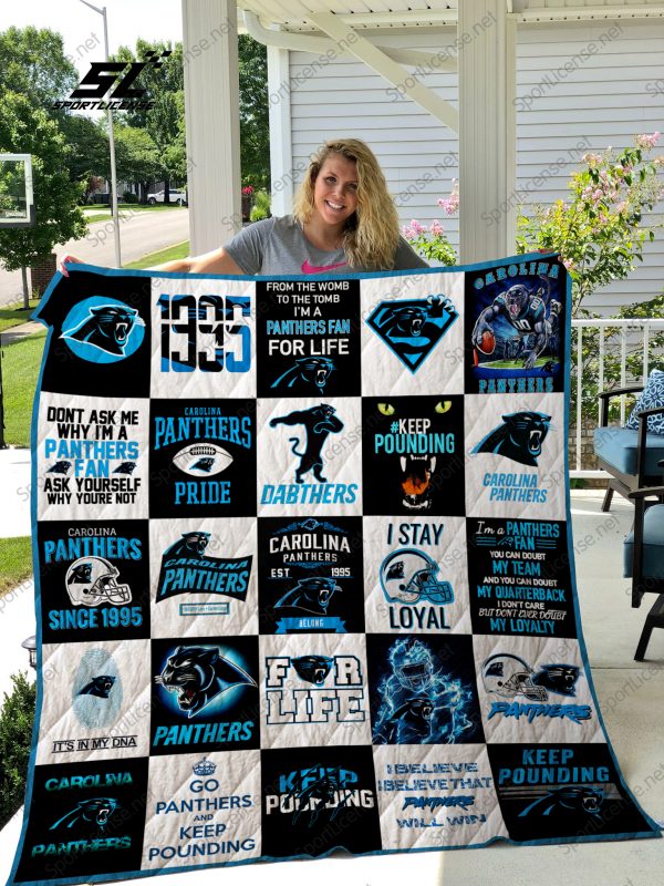 Carolina Panthers Quilt Blanket 02