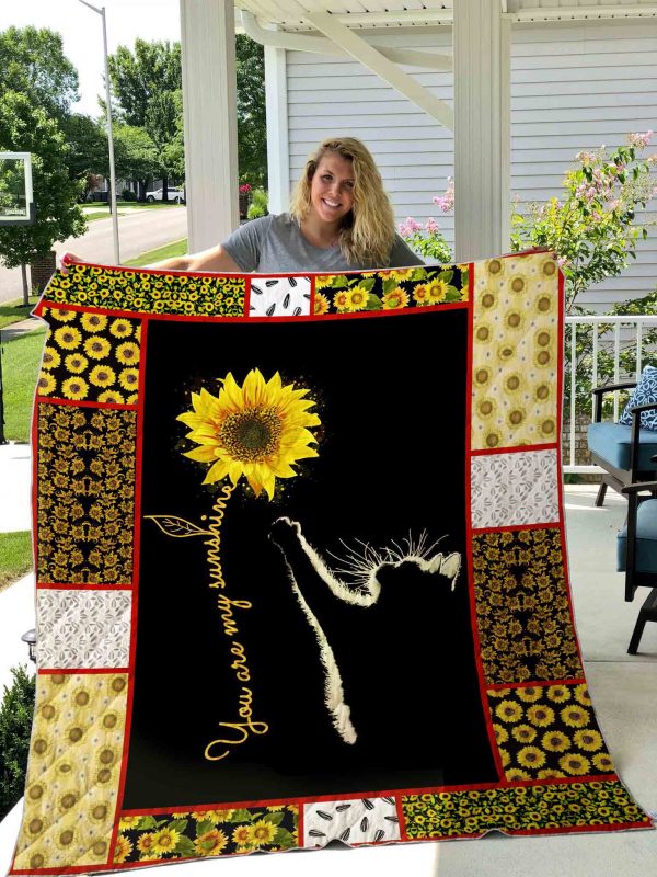 Cat And Sunflower Quilt Blanket 02