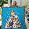 Cat (moewy Christmas) Quilt Blanket 01