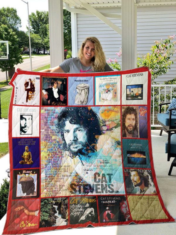 Cat Stevens Style 2 Quilt Blanket