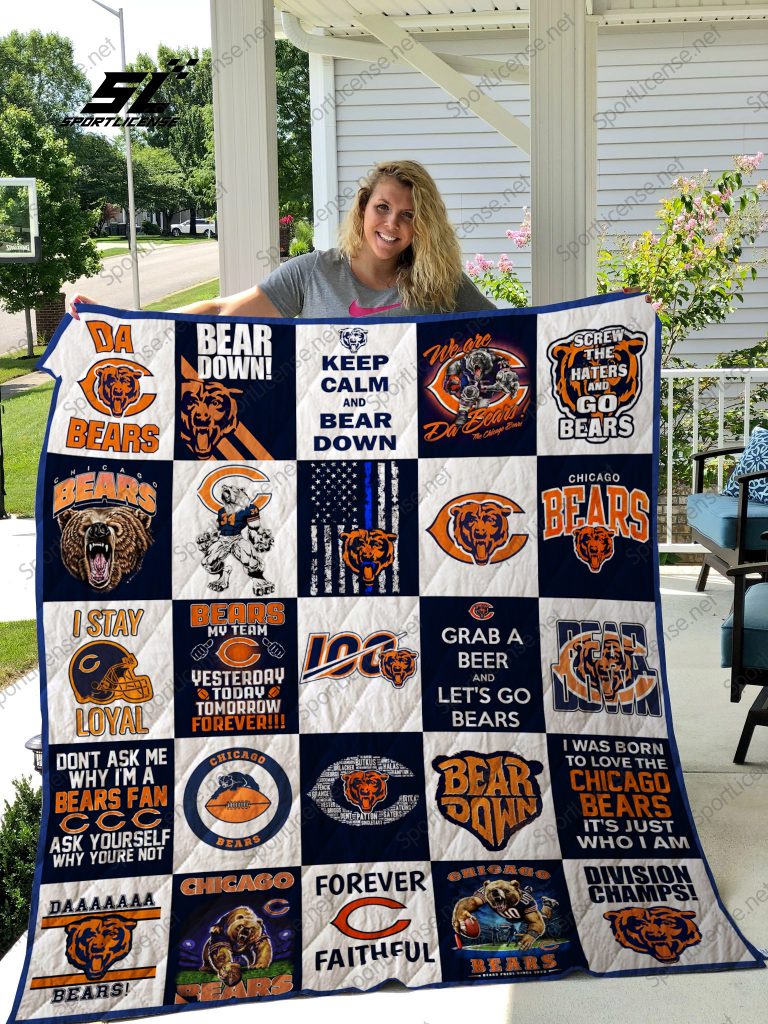 Chicago Bears Quilt Blanket 02 - Featured Quilts