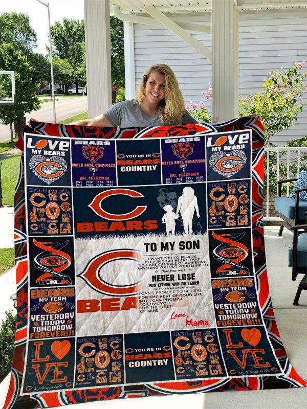 Chicago Bears Quilt Blanket I1d1