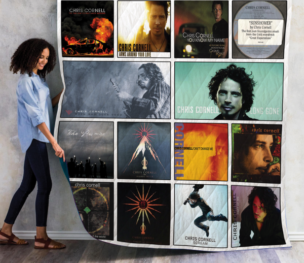 Chris Cornell Singles Albums Quilt Blanket