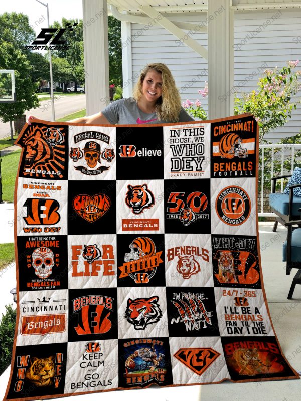 Cincinnati Bengals Quilt Blanket 02