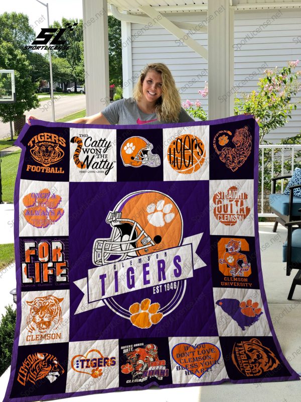 Clemson Tigers Quilt Blanket 01.1