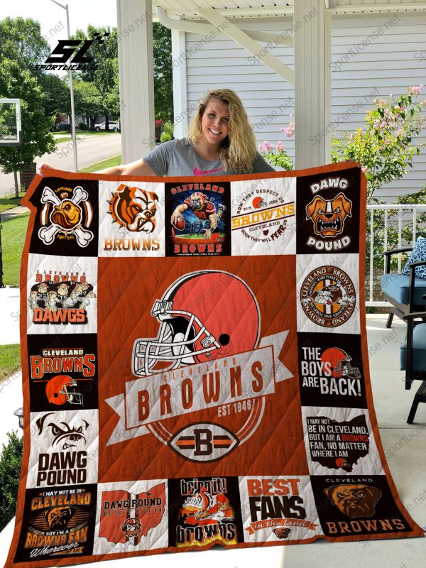 Cleveland Browns Quilt Blanket 01