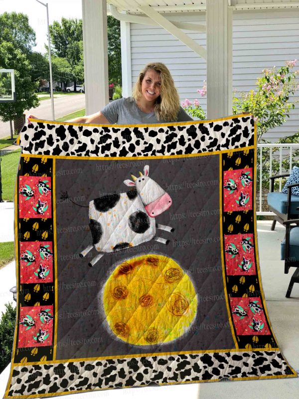 Cow Moon Quilt Blanket 01