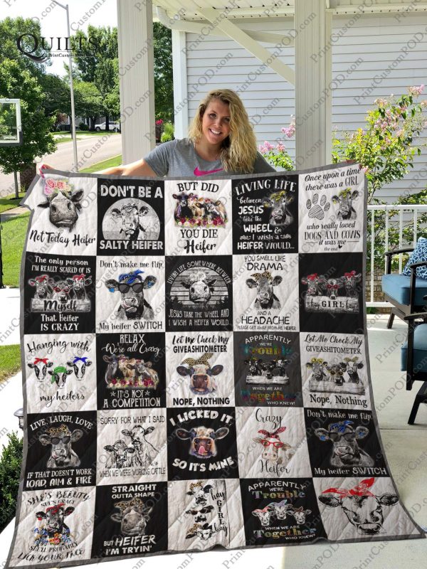 Cow Quilt Blanket For Fans