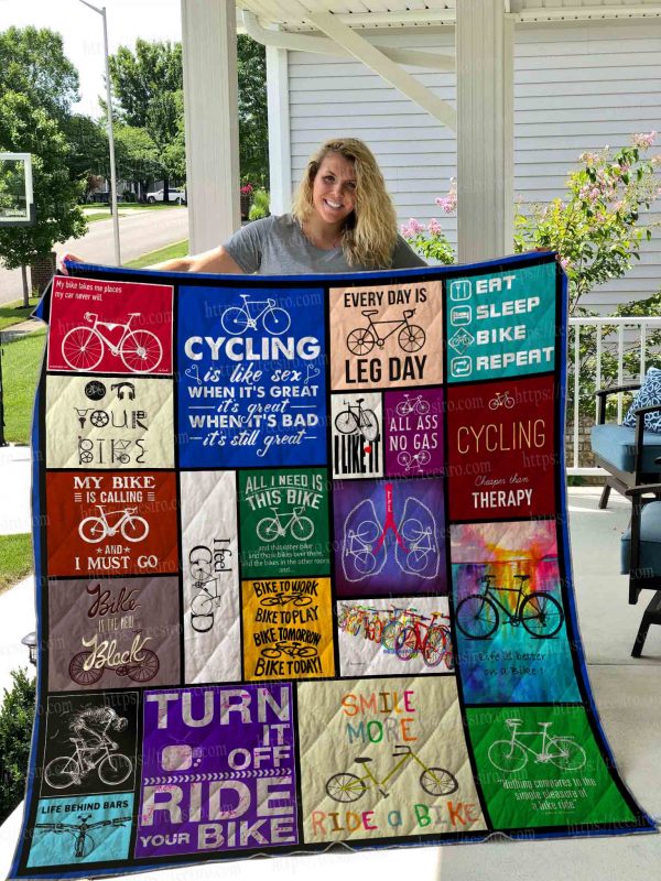 Cycling Quilt Blanket 01