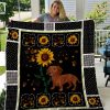 Dachshund Quilt Blanket