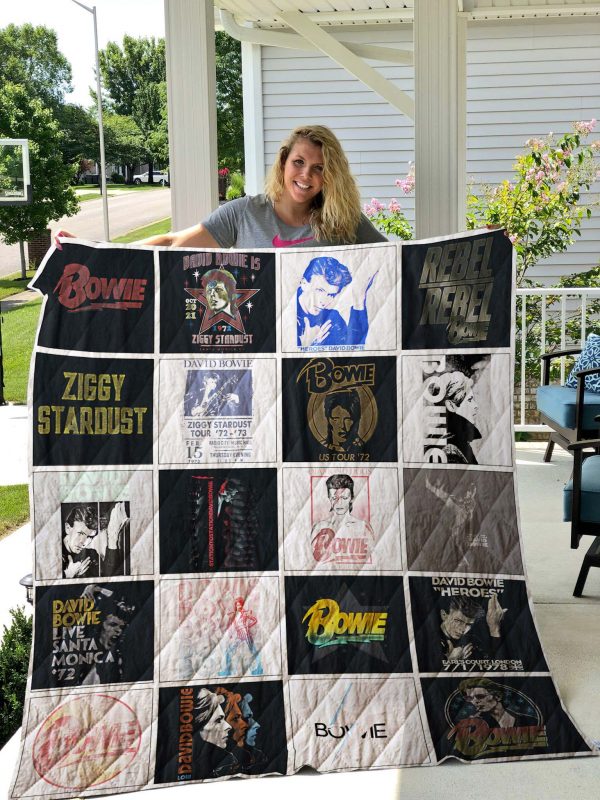 David Bowie T-shirt Quilt Blanket For Fans