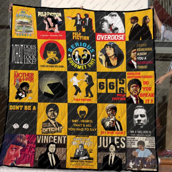 Dd – Pulp Fiction T-shirts Quilt Blanket – Version 25