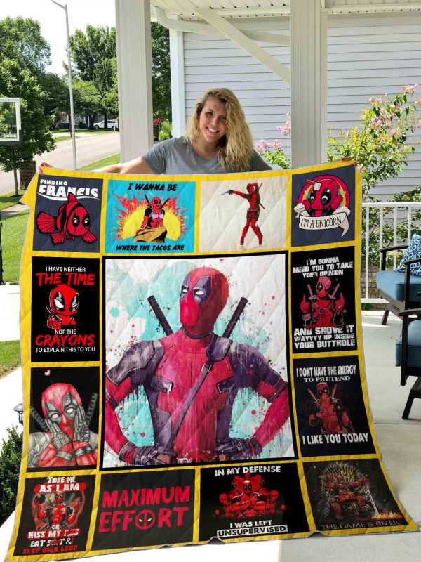 Deadpool Quilt Blanket 01