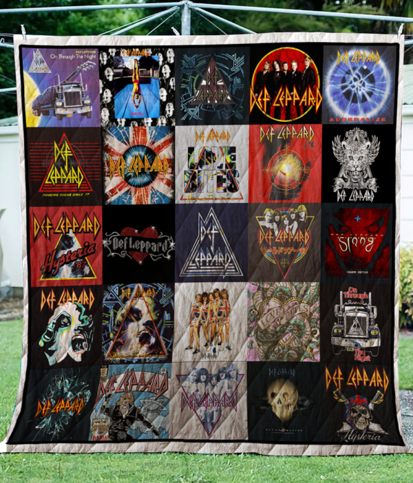 Def Leppard Tshirt Quilt Blanket