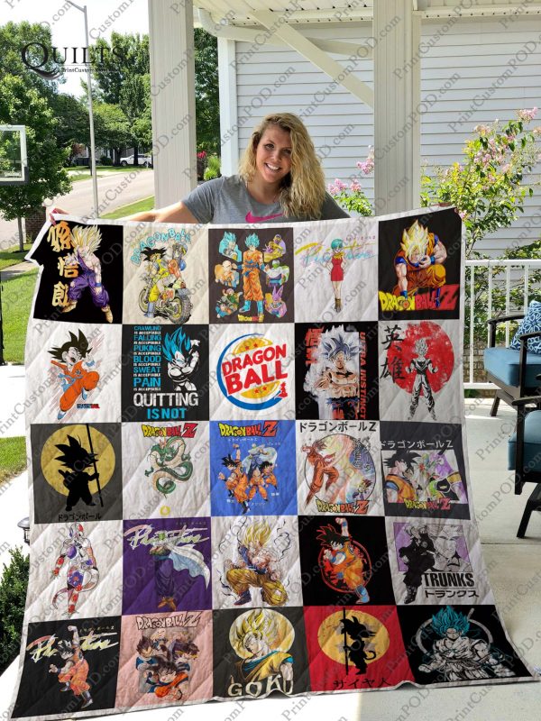 Dragon Ball Tshirt Quilt Blanket