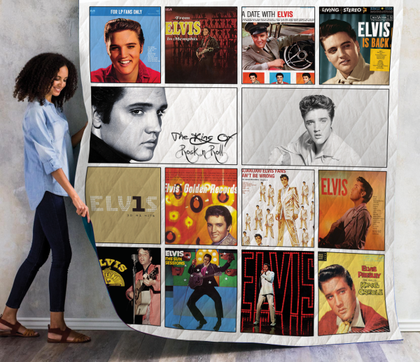 Elvis Presley Albums Quilt Blanket 02