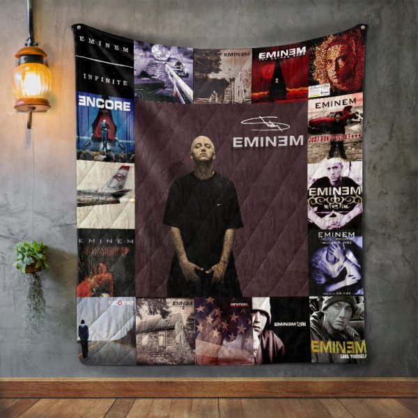 Eminem Style Two Album Covers Quilt Blanket