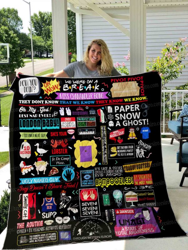 F.r.i.e.n.d.s (black) Quilt Blanket 07