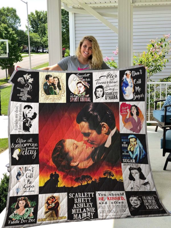 Gone With The Wind T-shirt Quilt Blanket