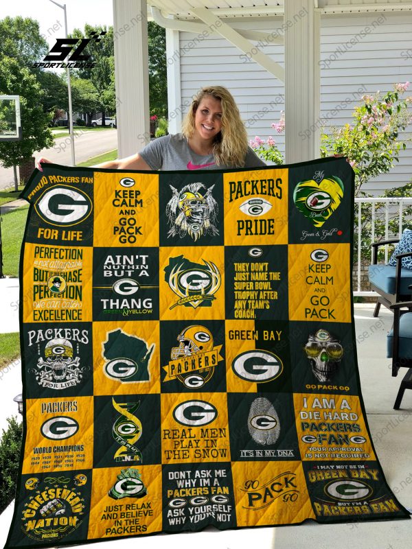 Green Bay Packers Quilt Blanket 02