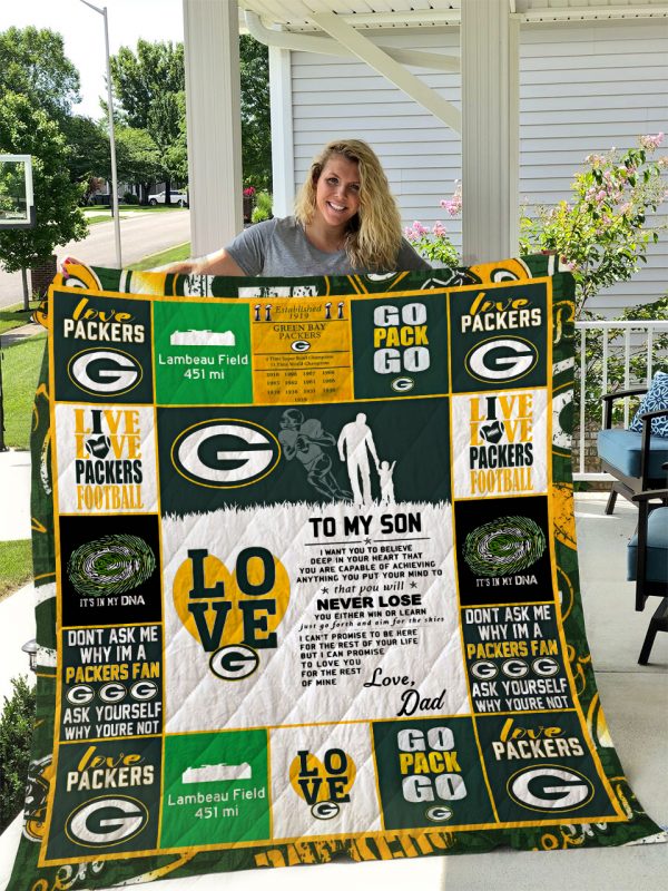 Green Bay Packers Quilt Blanket I1d2