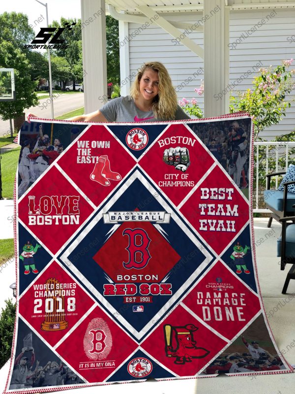 H – Boston Red Sox Quilt Blanket