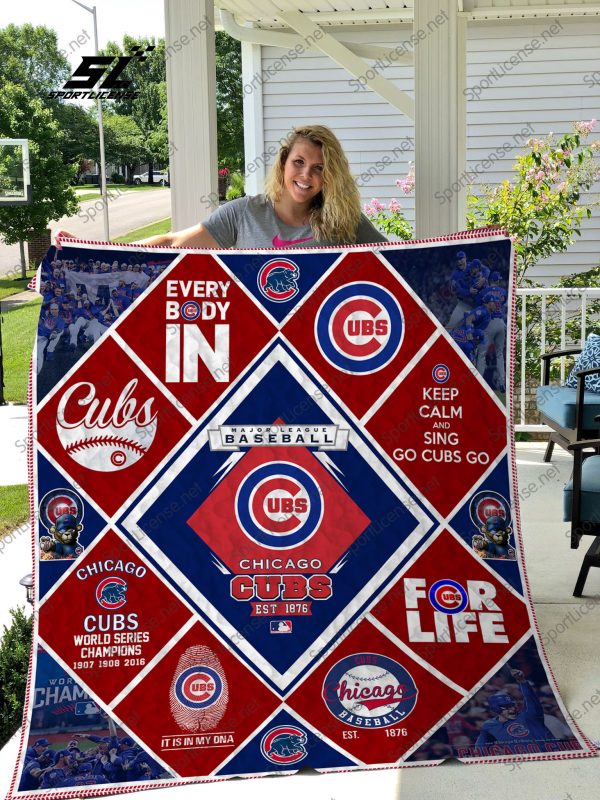 H – Chicago Cubs Quilt Blanket