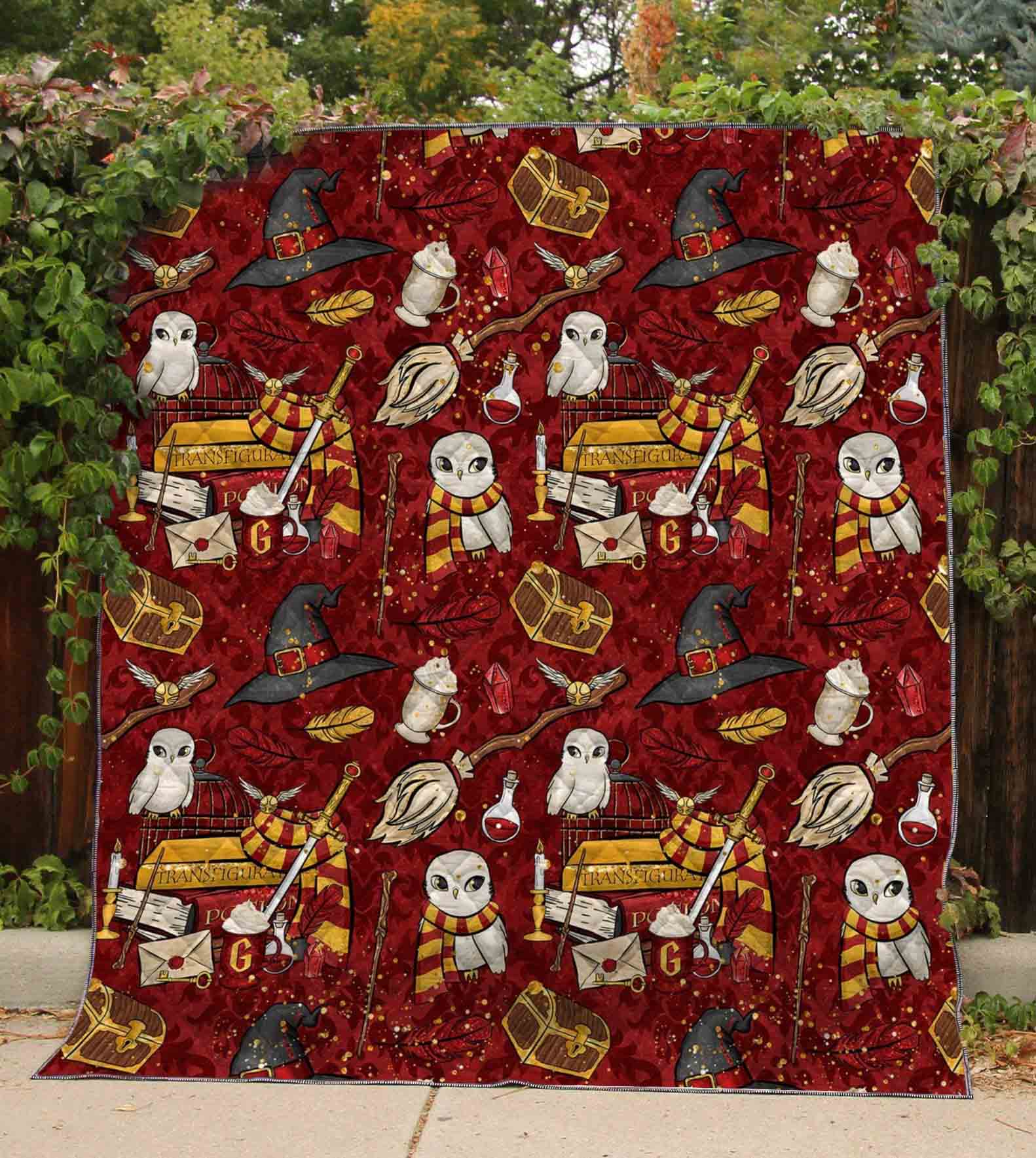 Harry Potter Pattern Quilt Blanket 01 Featured Quilts