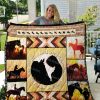 Horse Girl Quilt Blanket 01219