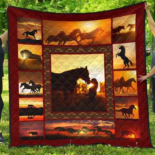 Horse Sunset Quilt