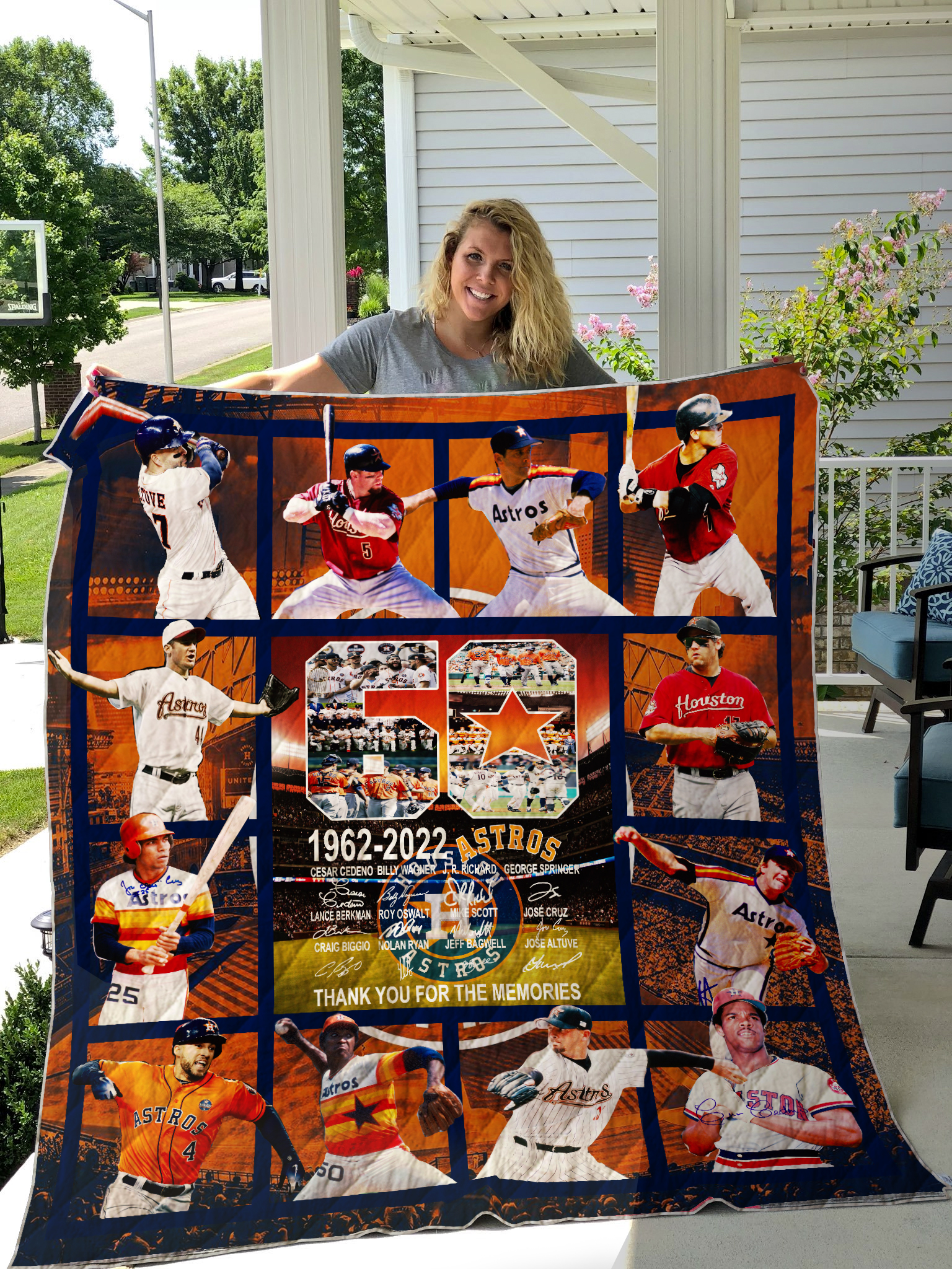 Mlb & Houston Astros Quilt Blanket - Blanketus