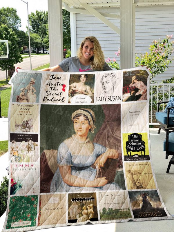 Jane Austen Quilt Blanket 01035