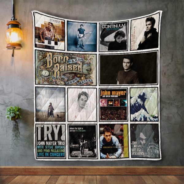 John Mayer Album Covers Quilt Blanket