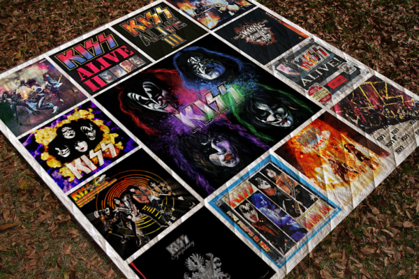 Kiss Live Albums Quilt Blanket