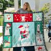 Llama Christmas Quilt Blanket 01