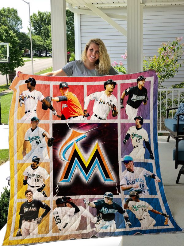 Miami Marlins Quilt Blanket