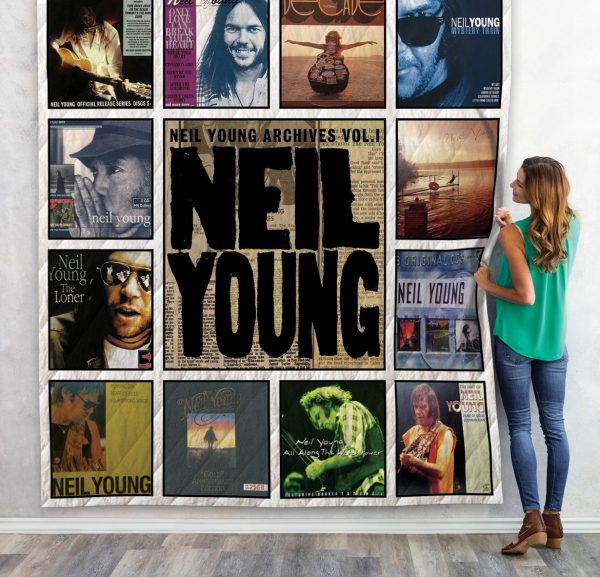 Neil Young Complication Albums Quilt Blanket For Fans New