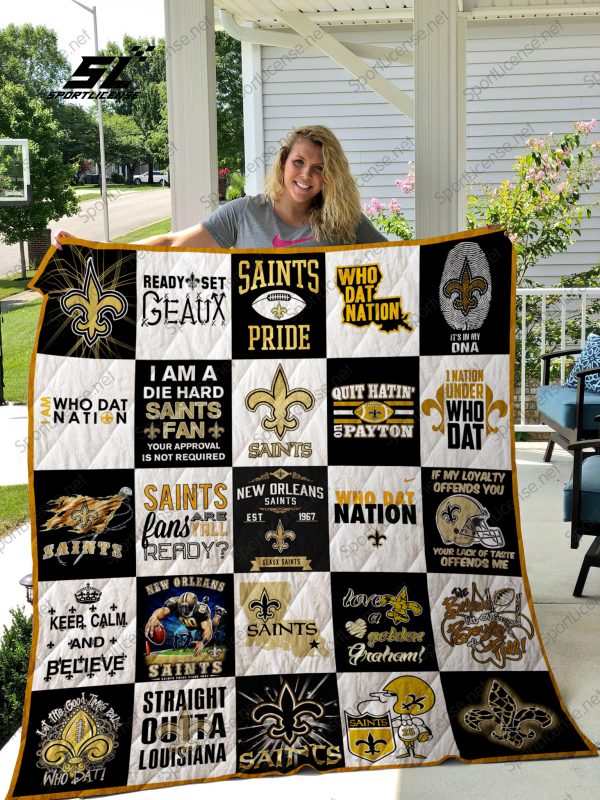 New Orleans Saints Quilt Blanket 02